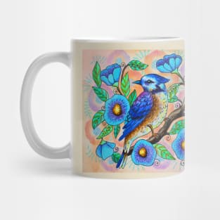 Blue Jay Watercolor Illustration Mug